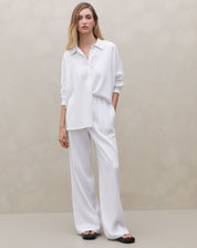 Camisa Manga Longa de Linho - Branco