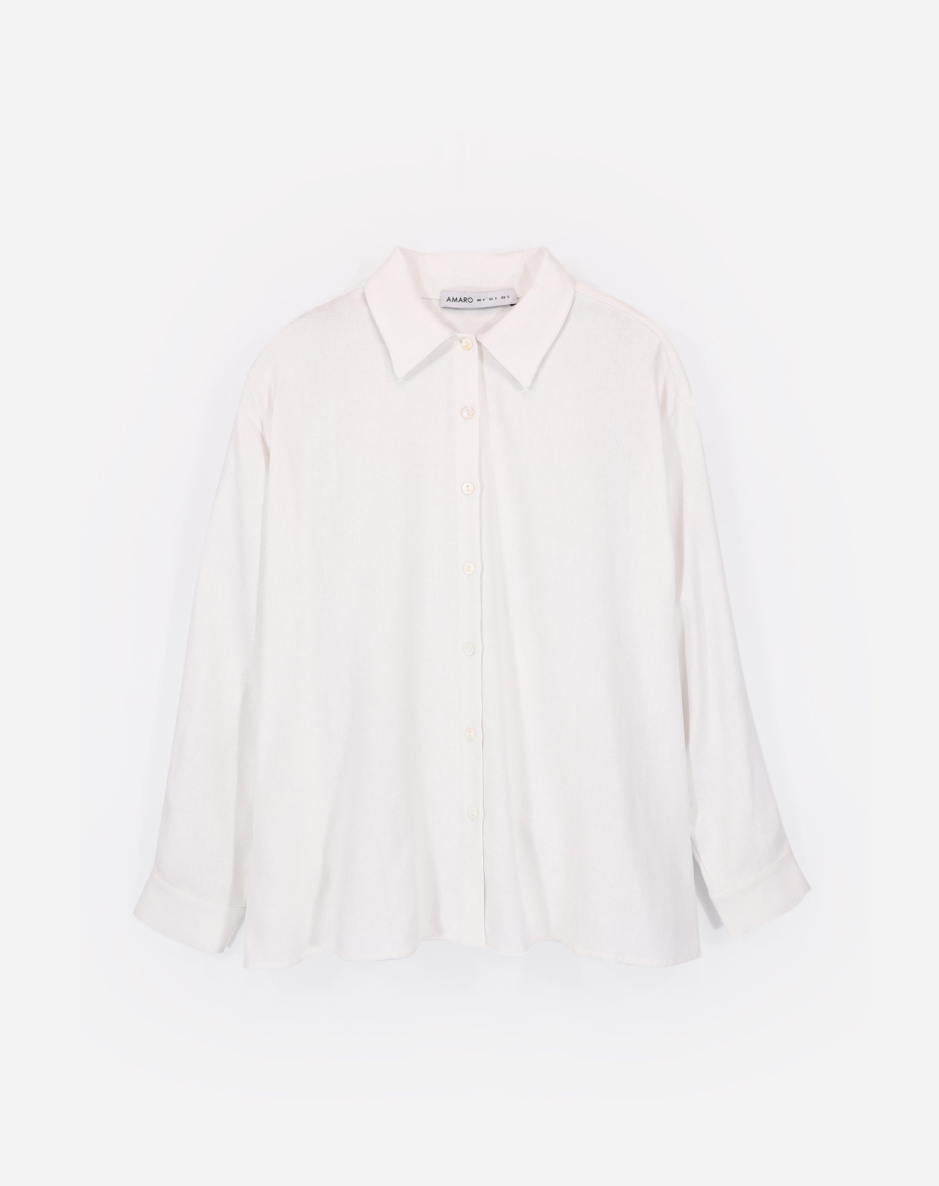 Camisa Manga Longa de Linho - Branco