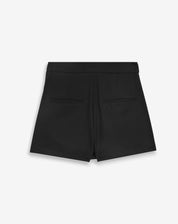 SHORT SAIA DE ALFAIATARIA CINTURA MÉDIA - PRETO