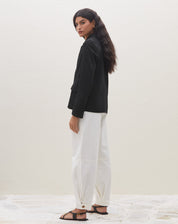 Blazer Slim Abotoamento Simples - Preto