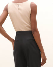 Calça Alfaiataria Baggy com Pregas - Preto