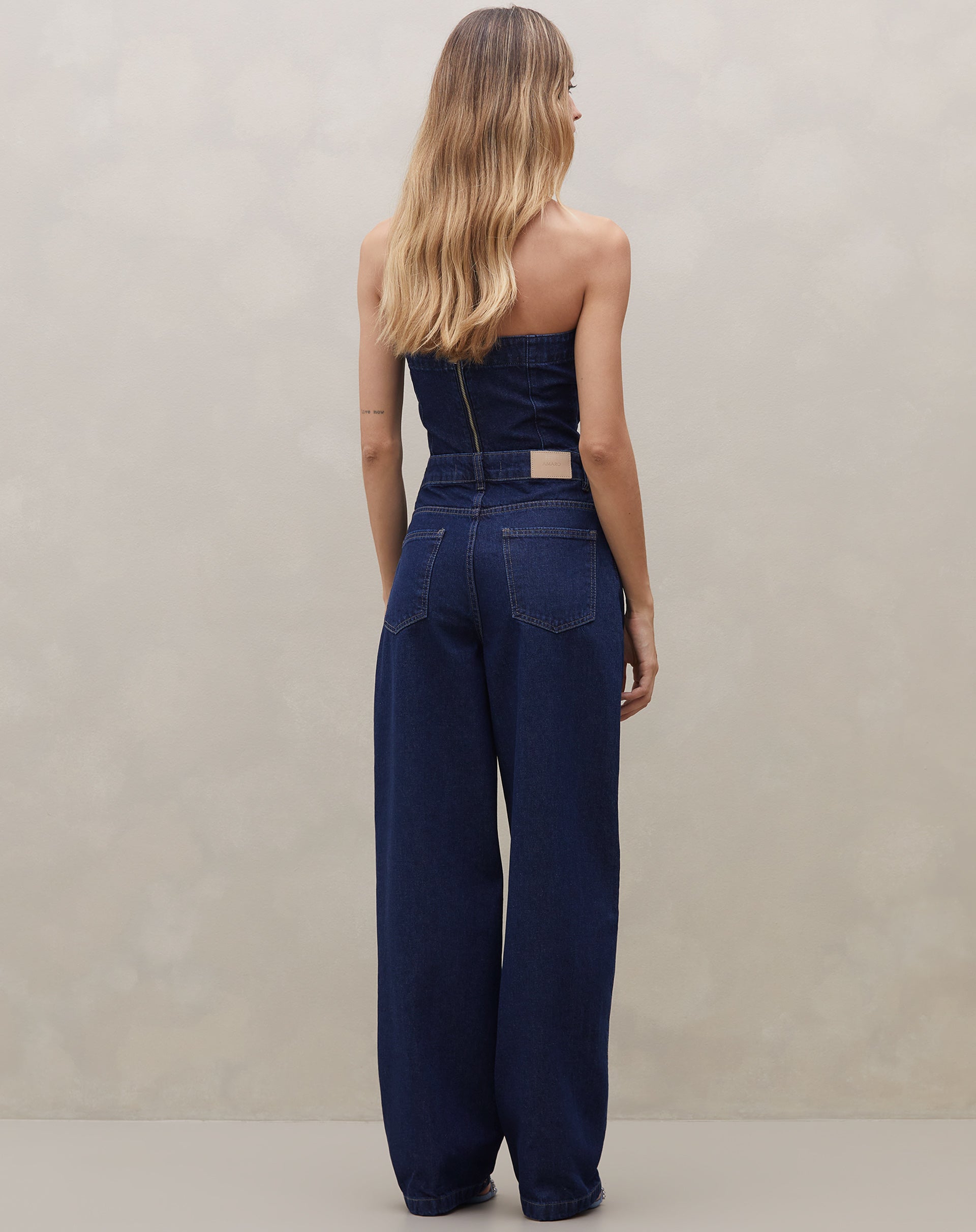 Calça Reta Jeans - Azul Médio