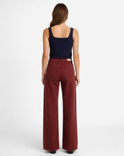 Regata Decote Quadrado de Algodão - Azul