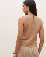 Regata Alças Largas com Recorte - Bege