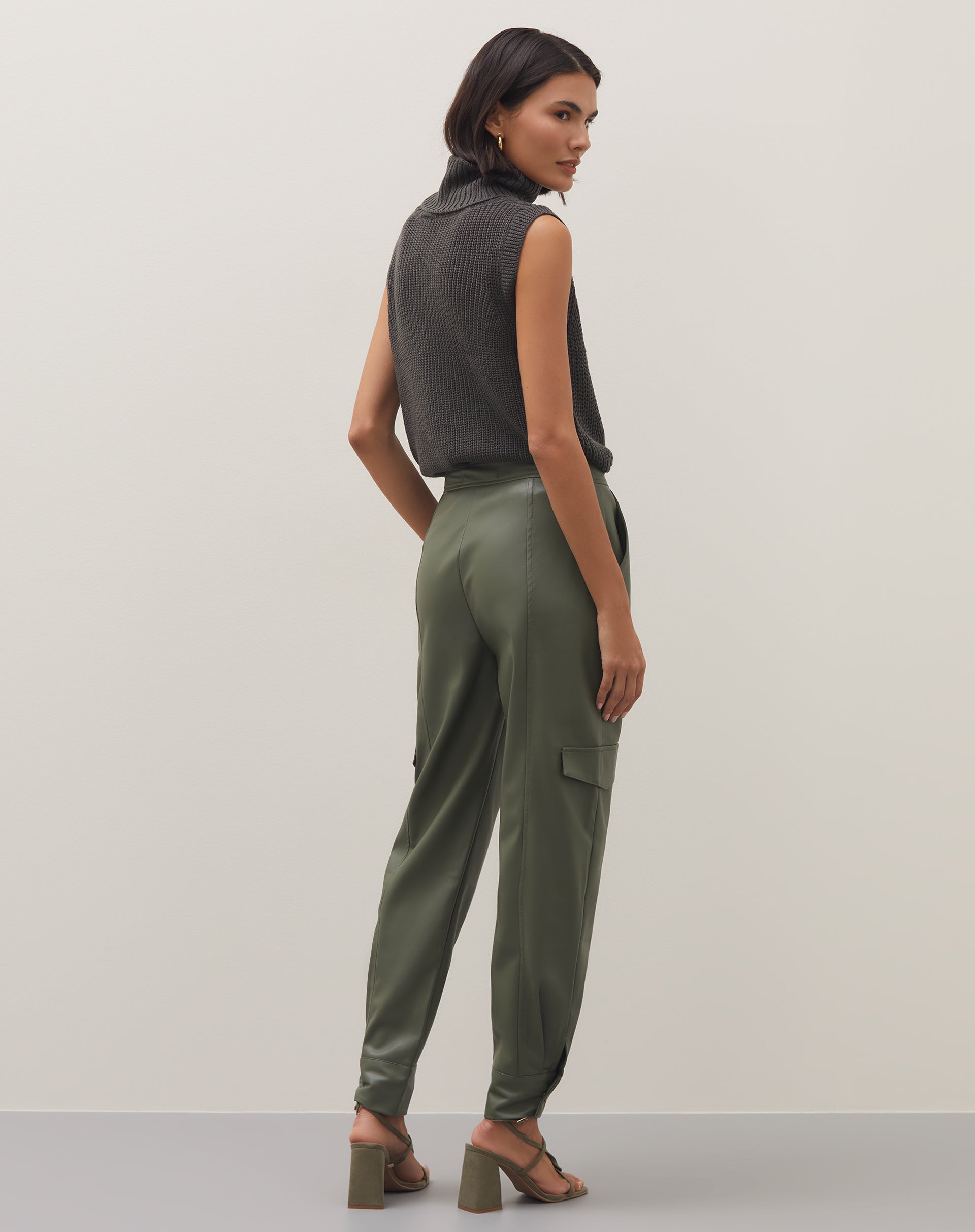 Calça Cargo de Pu - Verde Militar