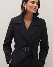 Casaco de Alfaiataria "lanoso" - Preto