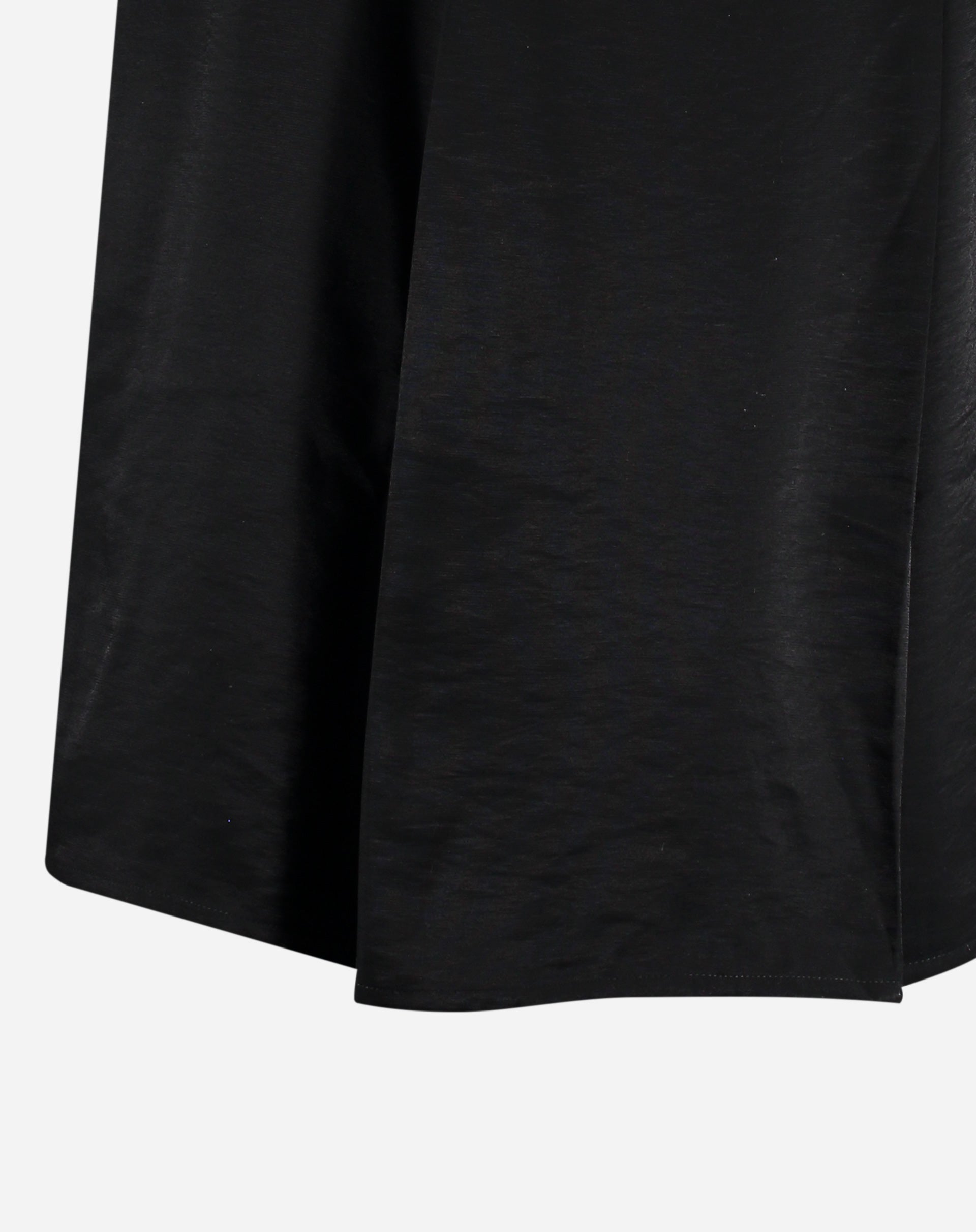 Saia Midi com Pregas - Preto