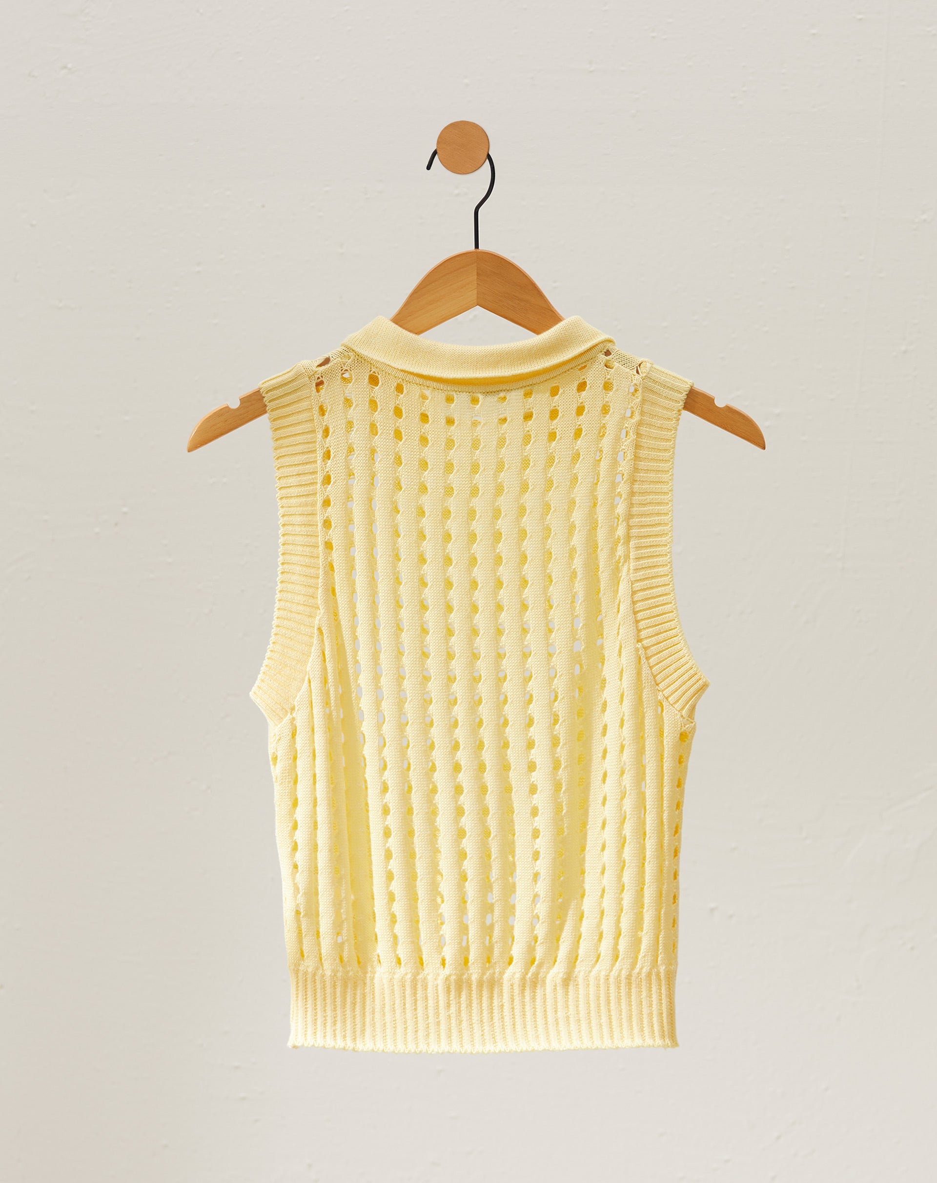 Blusa Gola Polo de Tricot - Manteiga