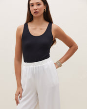 Body Decote U de Malha - Preto