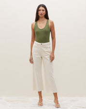 Body Decote U de Malha - Verde Militar