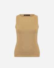 Regata Gola Canoa de Malha com Lurex - Dourado