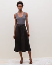 Body Decote U de Malha com Lurex - Prata