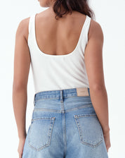 Body Regata de Malha Creponada - Off-white
