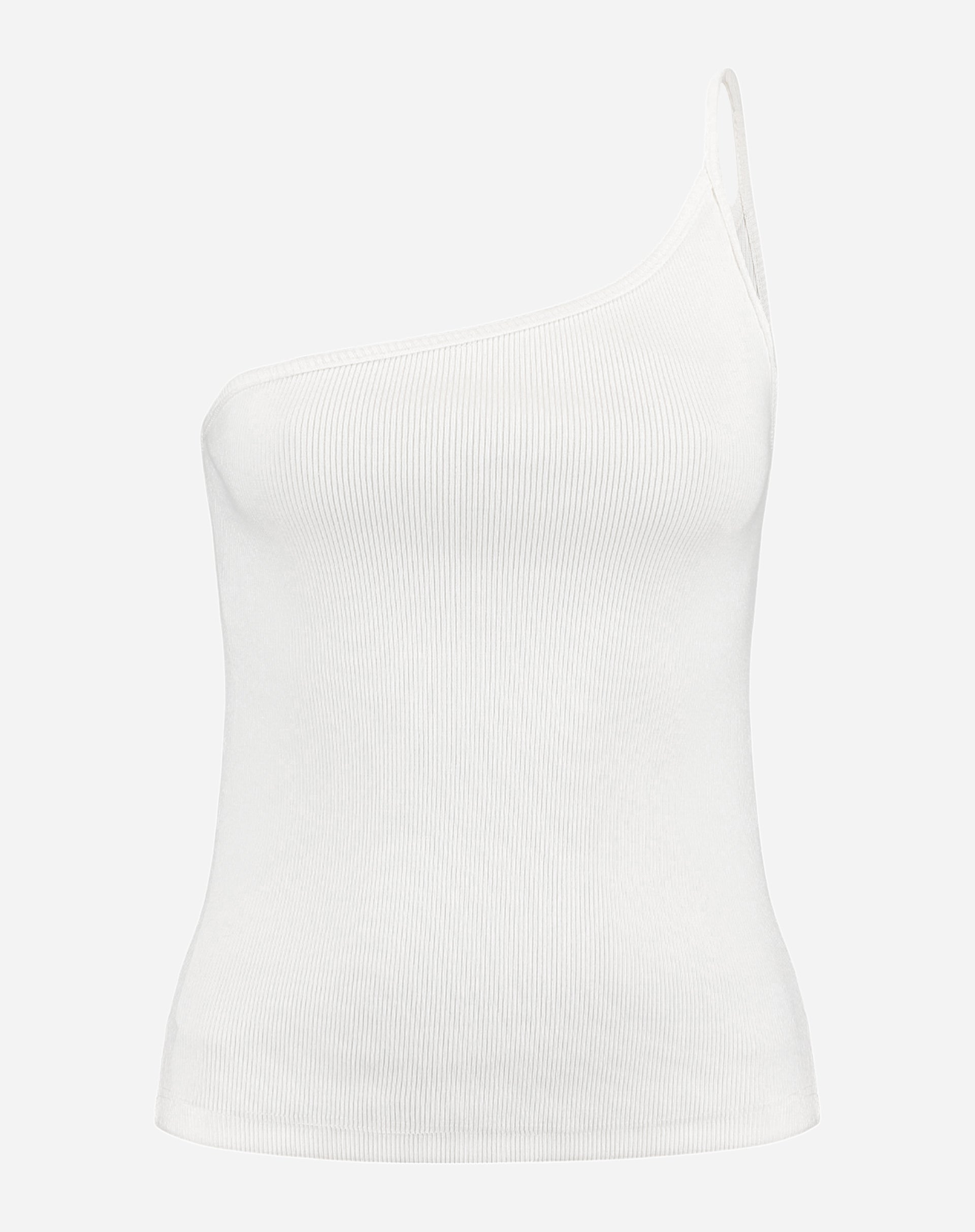 Blusa Um Ombro Só de Ribana Power - Off-white