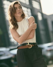 Regata com Entremeio de Malha - Off-white