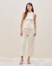 Regata com Entremeio de Malha - Off-white