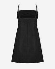 Vestido Curto de Alfaiataria com Recortes - Preto