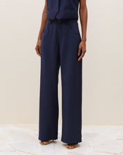 CALÇA WIDE LEG ALFAIATARIA - AZUL MARINHO