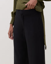 Calça Reta Cintura Alta Alfaiataria - Preto