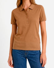 Camiseta Polo - Marrom