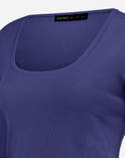 Blusa Manga Curta de Malha - Azul Marinho