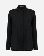 CAMISA MANGA LONGA BARRA ARREDONDADA - PRETO
