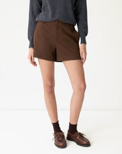 SHORTS CINTURA MÉDIA - MARROM