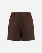 SHORTS CINTURA MÉDIA - MARROM