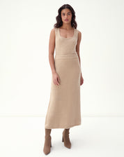 SAIA LONGA TRICOT - BEGE