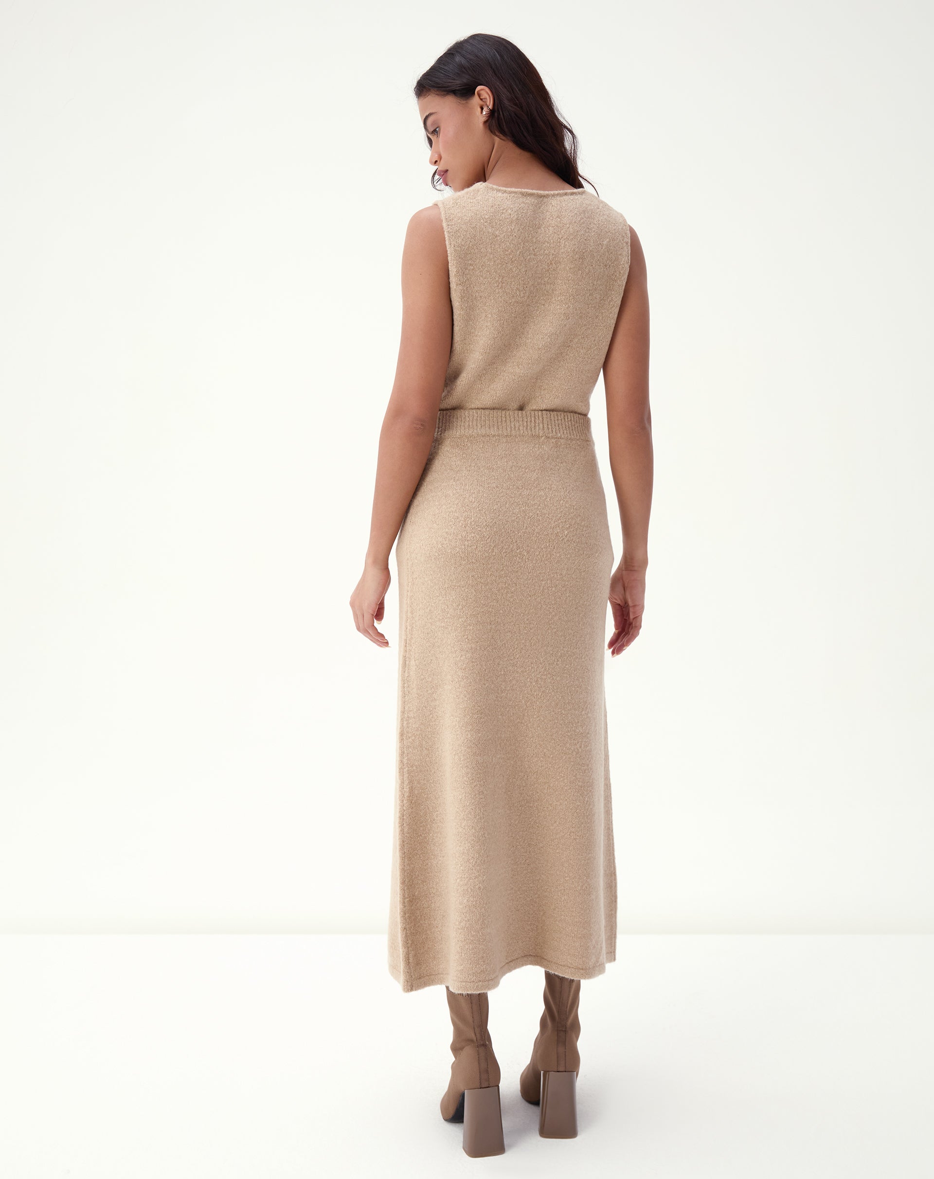 SAIA LONGA TRICOT - BEGE