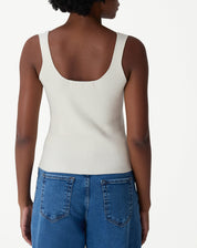 REGATA BÁSICA TRICOT DECOTE U - OFF-WHITE