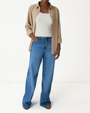 REGATA BÁSICA TRICOT DECOTE U - OFF-WHITE