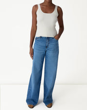REGATA BÁSICA TRICOT DECOTE U - OFF-WHITE