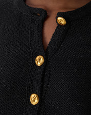 CARDIGAN TRICOT COM BOTÕES - PRETO