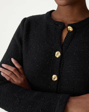 CARDIGAN TRICOT COM BOTÕES - PRETO