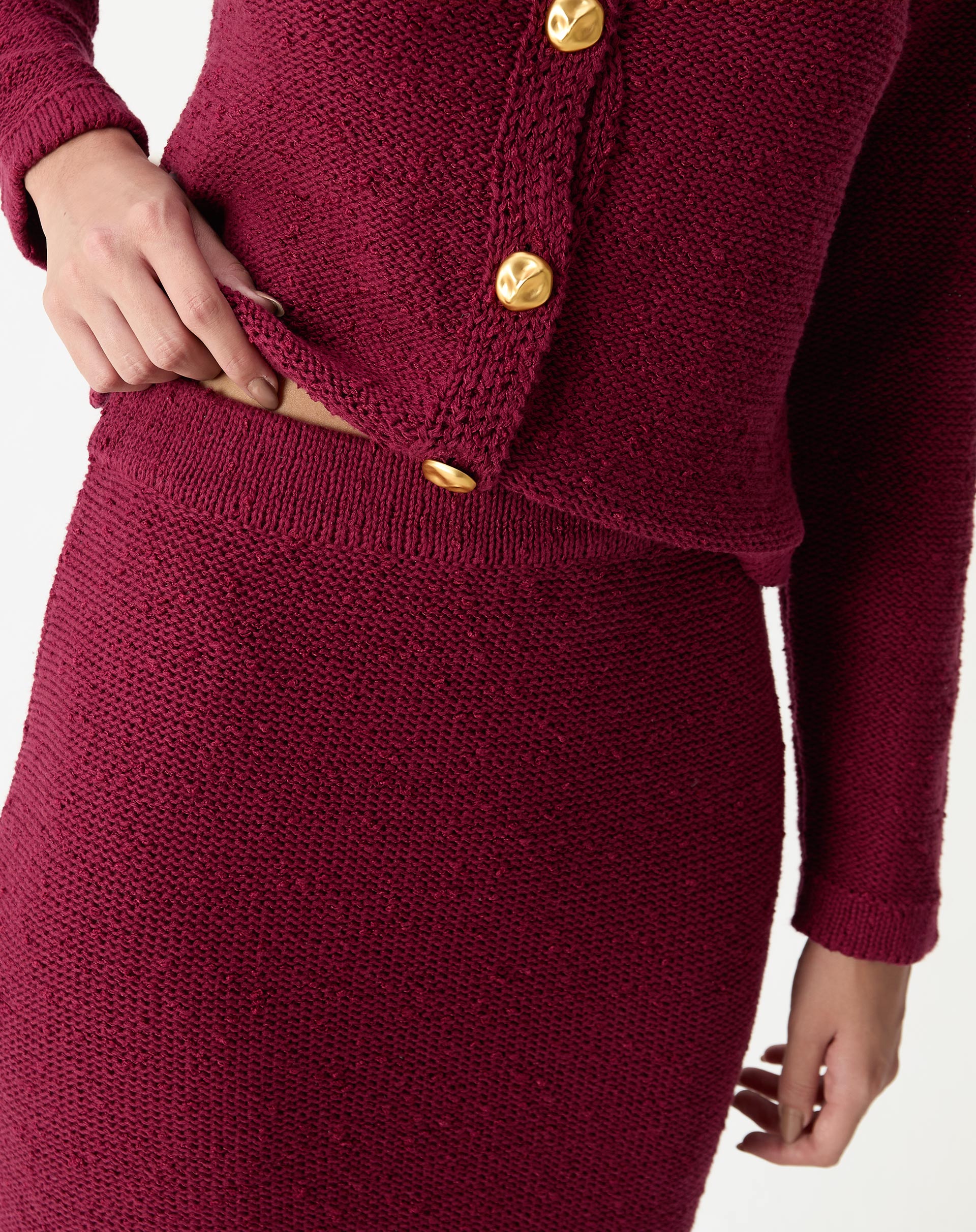 SAIA LONGA TRICOT - VERMELHO