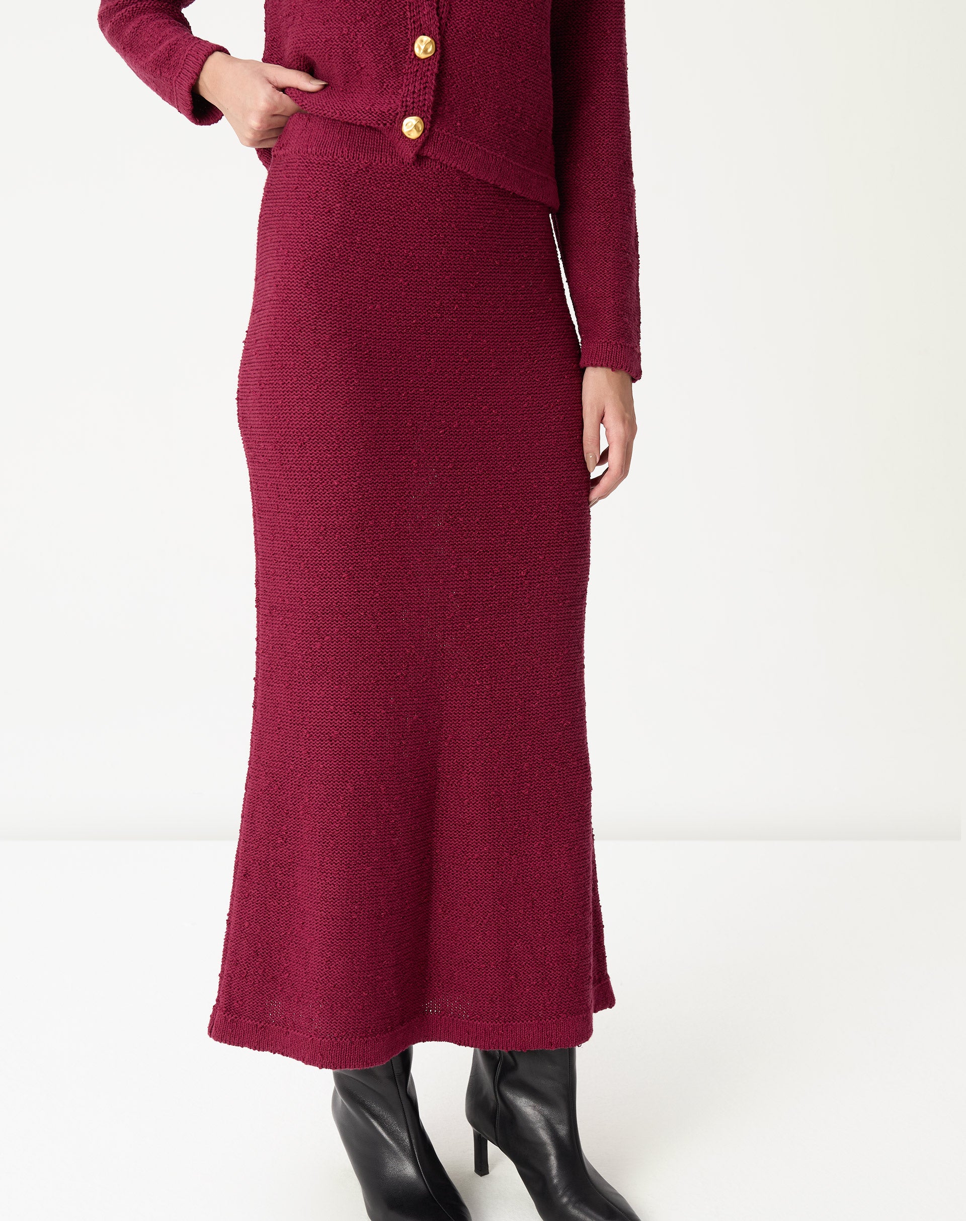 SAIA LONGA TRICOT - VERMELHO