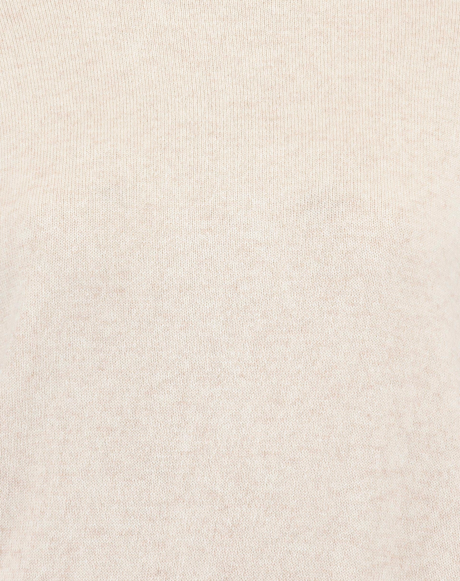 SUÉTER CASHMERE GOLA ALTA  - AREIA