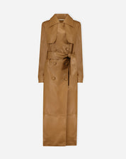 TRENCH COAT COM CINTO PU - CARAMELO