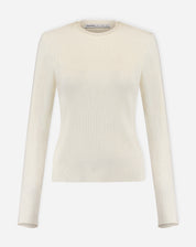 SUÉTER TRICOT GOLA CARECA - OFF-WHITE