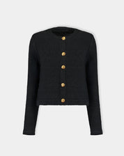 CARDIGAN TRICOT COM BOTÕES - PRETO
