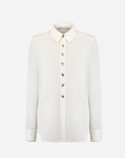 CAMISA ALONGADA COM FENDA - OFF-WHITE