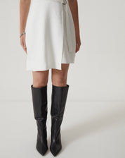 VESTIDO DECOTE V DE ALFAIATARIA - OFF-WHITE