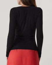 Blusa Manga Longa de Malha - Preto