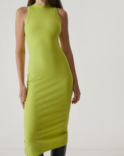VESTIDO SEM MANGAS DE MALHA - VERDE