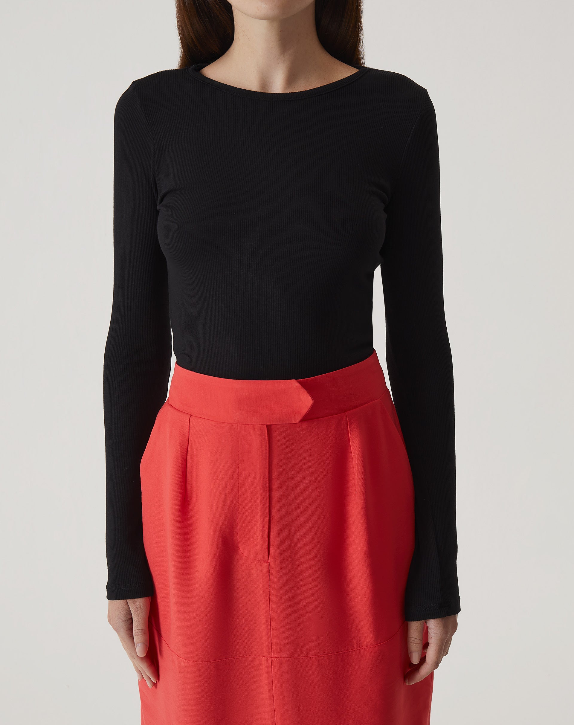 Blusa Manga Longa de Malha - Preto