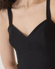 BLUSA COM ALÇAS DE ALFAIATARIA - PRETO