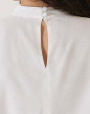 BLUSA MANGA CURTA DE VISCOSE - OFF-WHITE
