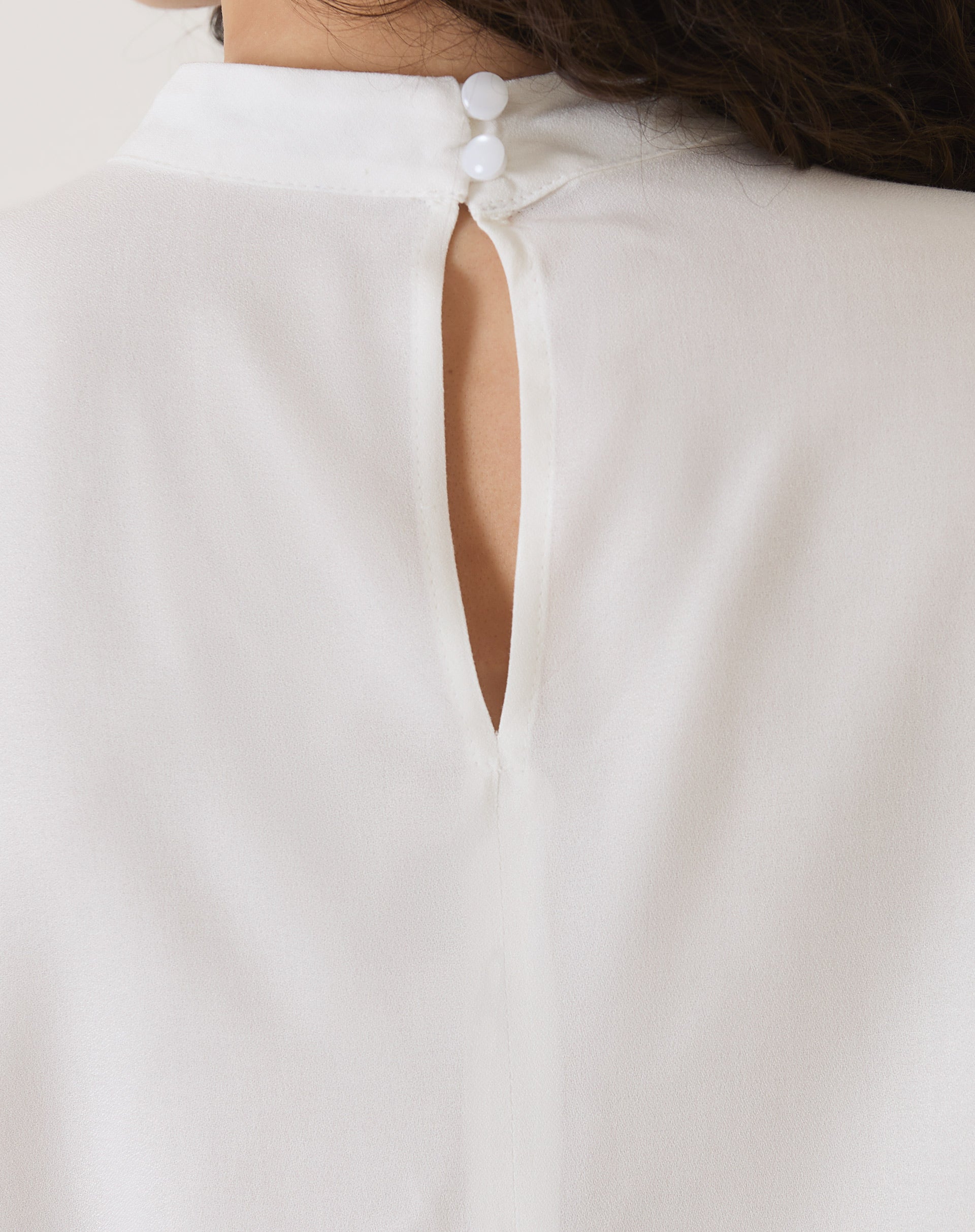 BLUSA MANGA CURTA DE VISCOSE - OFF-WHITE