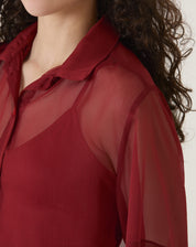CAMISA MANGA CURTA - VINHO